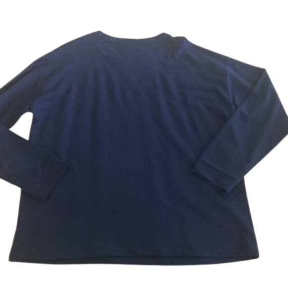 Liz Claiborne Navy Lace Accent Weekend Sweatshirt NWT XL - Picture 2 of 8